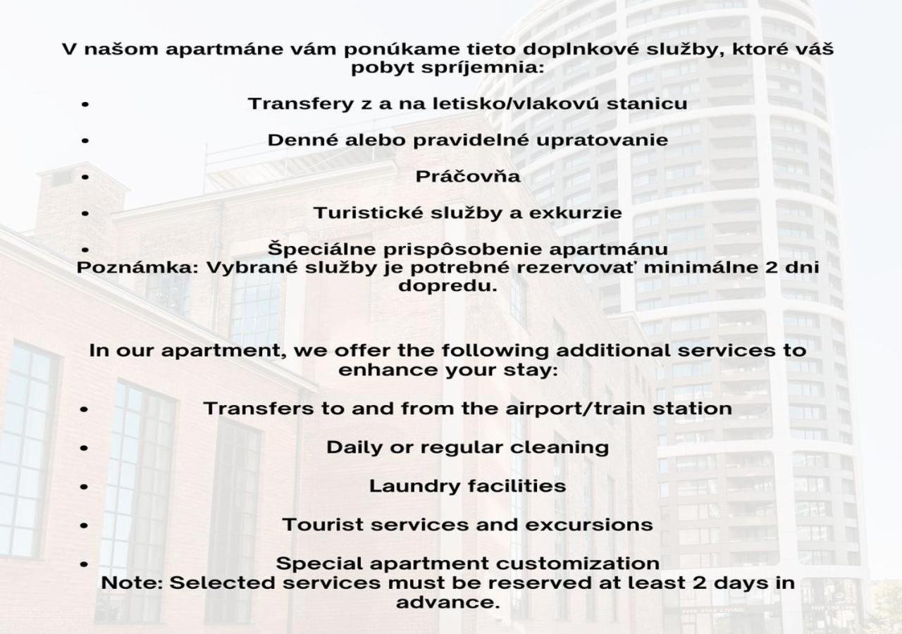 Skau Coral Residence In Sky Park 22 Floor 1Tower Panoramic View Free Parking Bratislava Dış mekan fotoğraf
